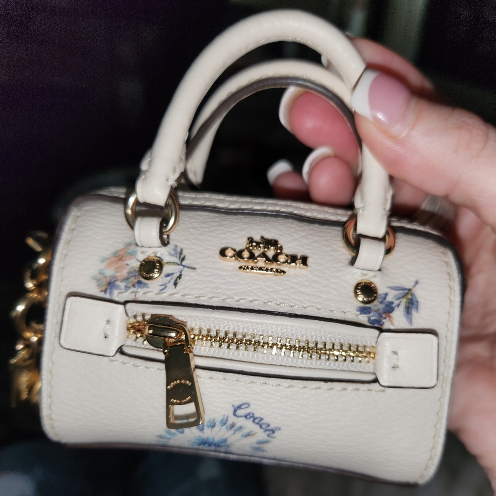 Coach mini rowan keychain